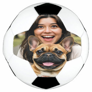 Bola De Futebol Adicionar Foto de Bulldog Francês Personalizar