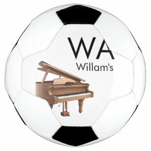 Bola De Futebol Adicionar letra inicial monograma nome texto piano