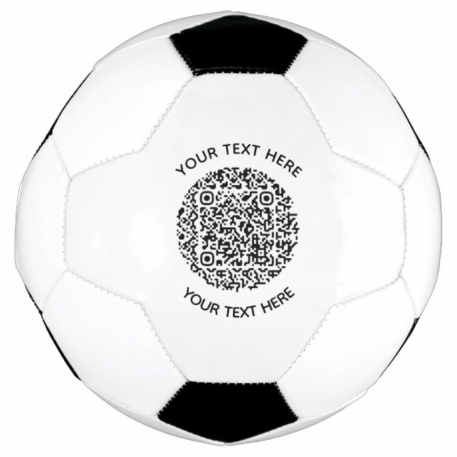 Bola De Futebol Adicionar seu próprio texto circular de código QR  (Frente)