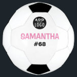 Bola De Futebol Adicionar Um Logotipo Para Crianças Personalizadas<br><div class="desc">Seu jogador de futebol favorito vai adorar esta bola de futebol personalizada. Personalizar com o nome e o número dos jogadores. Esta bola de futebol personalizada fará um presente de excelente para o natal,  aniversários ou qualquer outra ocasião especial.</div>
