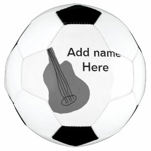 Bola De Futebol Adicione o nome do texto guitarra acústica castanh