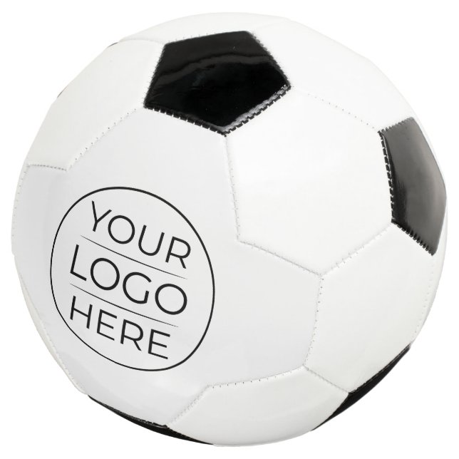 Bola De Futebol Adicione Seu Logotipo Empresarial Simples (Três quartos)