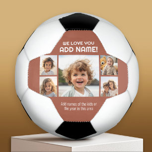 Bola De Futebol Adoramos Pai ou vovô - 5 Fotografia Collage