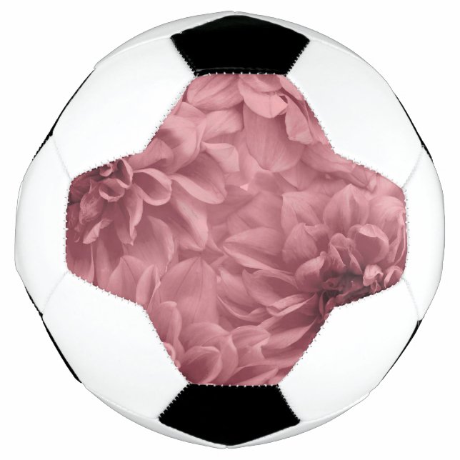 Bola De Futebol Agrupamento de Flores de Dahlia Lilás Claro (Frente)