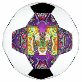 Bola De Futebol Alfabeto M mandala