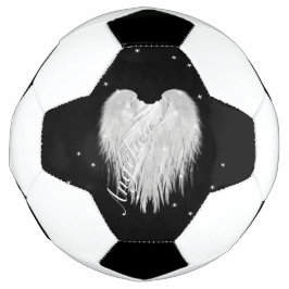 Bola De Futebol ANGEL WINGS Heart Black Starry Night