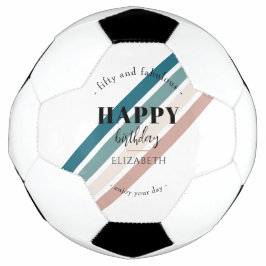 Bola De Futebol Aniversário design minimalista em cores pastosas