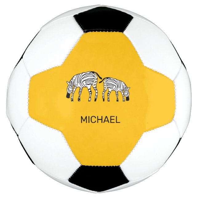 Bola De Futebol Aniversário, Zebras Quenianas Felizes e Bonitas (Frente)