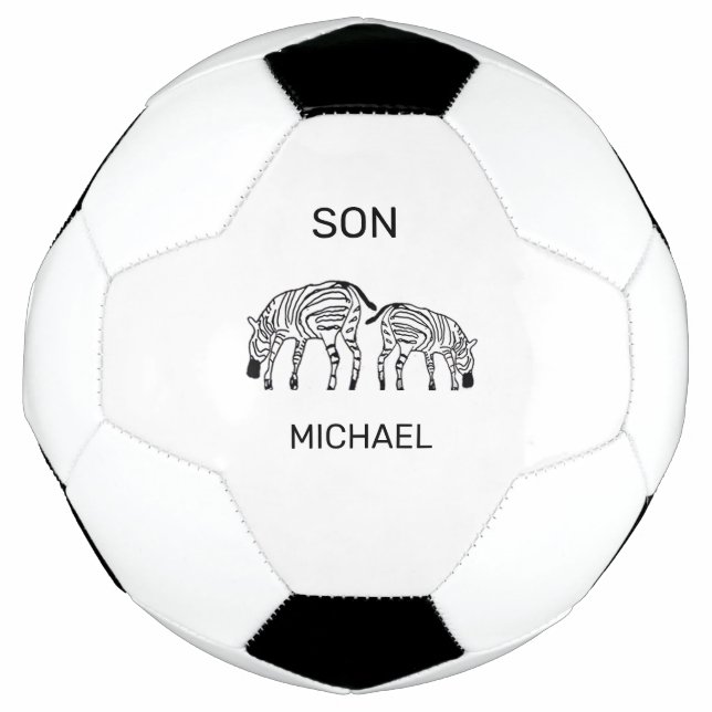 Bola De Futebol Aniversário, Zebras Quenianas Felizes e Bonitas (Frente)