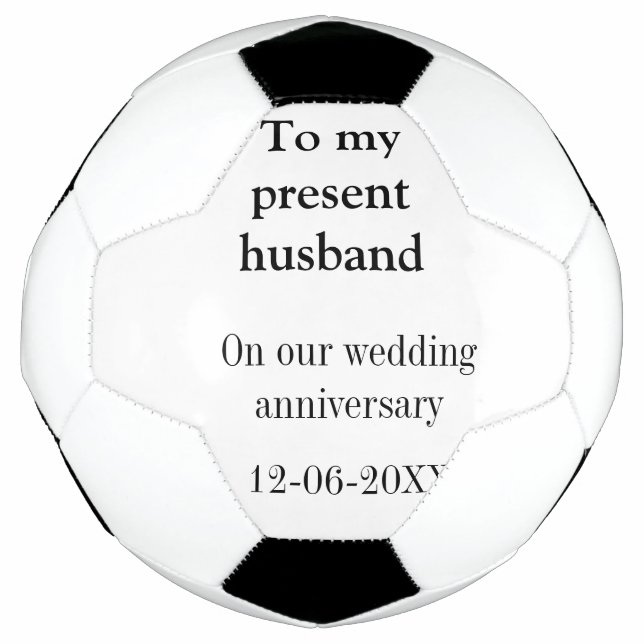 Bola De Futebol Ao meu marido, aniversário de casamento, adicione  (Frente)