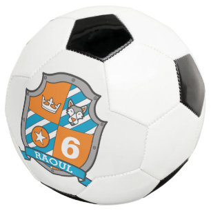 Bola De Futebol Apelido personalizado idade do escudo do lobo de f