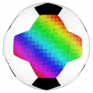 Bola De Futebol Arco-íris Quente Mosaico Brilho,