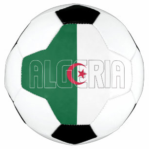 Bola De Futebol Argélia Bandeira Verde Crescente Vermelho Patrió