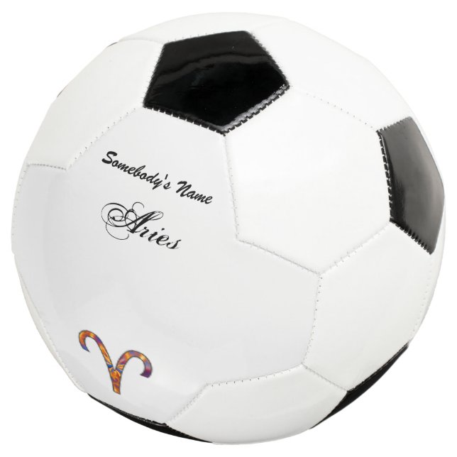 Bola De Futebol Aries Zodiac - Símbolo Elemento de Kenneth Yoncich (Três quartos)