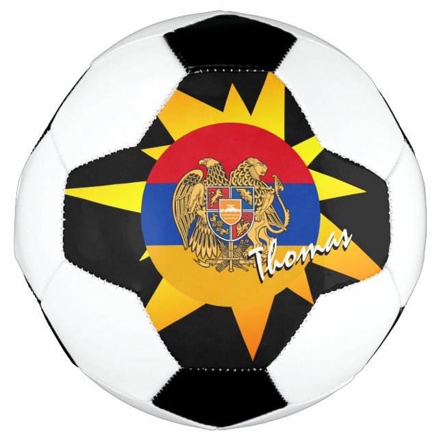 Bola De Futebol Armênia Futebol e bandeira armênia / BANG (Frente)
