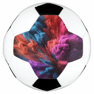 Bola De Futebol Arte de Galáxia Colorida Explosão Cósmica Abstrata