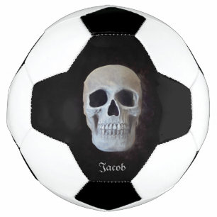 Bola De Futebol Arte De Tendência Branca E Preta Gótica Cabeça 