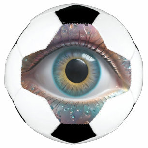 Bola De Futebol Arte Fractal De Olho Azul,