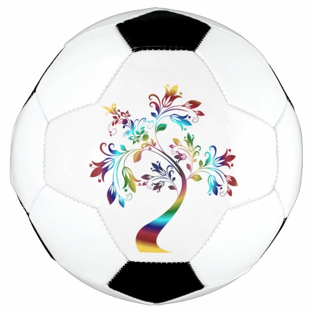 BOLA DE FUTEBOL ÁRVORE FLORAL COLORIDA (Frente)