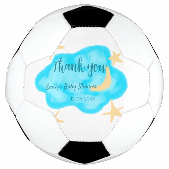 Bola De Futebol As nuvens de estrelas da lua tornam o chá de frald (Frente)