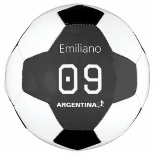 Bola De Futebol Atleta Nacional Argentino Minimalista Personalizad