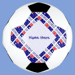 Bola De Futebol Austrália Bandeira Australiana Personalizada Azul 