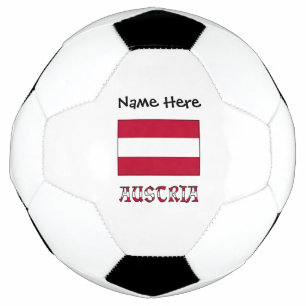 Bola De Futebol Áustria Bandeira Austríaca Nome Personalizado