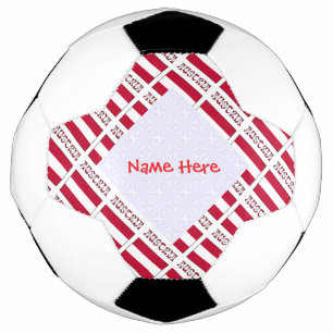 Bola De Futebol Áustria Bandeira Austríaca Personalizada Vermelha 