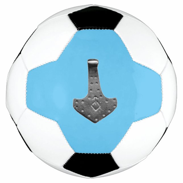 Bola de futebol azul Thor Hammer (Frente)