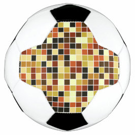 Bola De Futebol Azulejos de Piscina, Azulejos Mosaico Marrom, Padr
