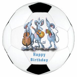 Bola De Futebol Banda Romântica Engraçada do Mouse - Feliz Anive