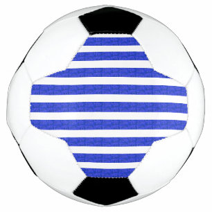Bola De Futebol Bandas Geométricas de Azul-Chic