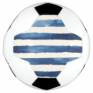 Bola De Futebol Bandas Tropicais Azuis do Mediterrâneo