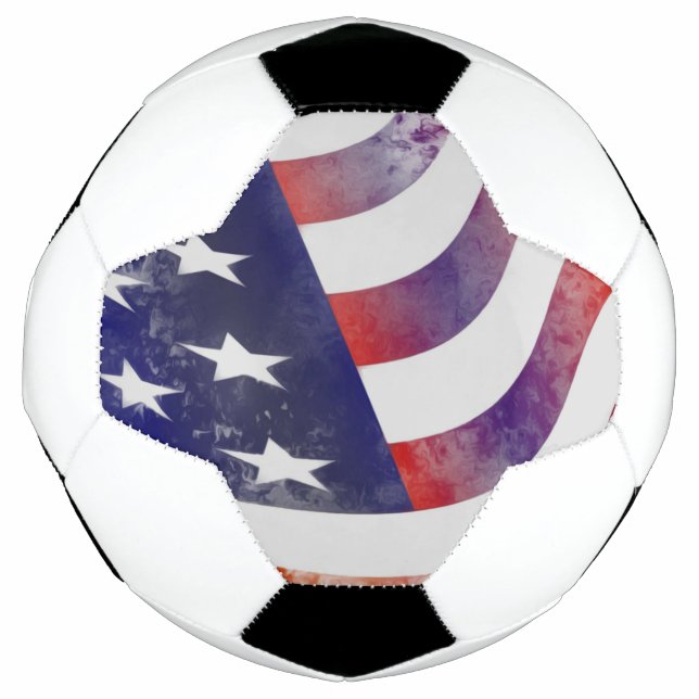Bola De Futebol Bandeira Americana Grunge (Frente)