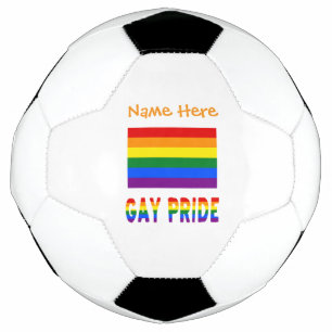 Bola De Futebol Bandeira Arco-íris do Orgulho Gay Personalizada