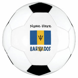 Bola De Futebol Bandeira Barbados Personalizada