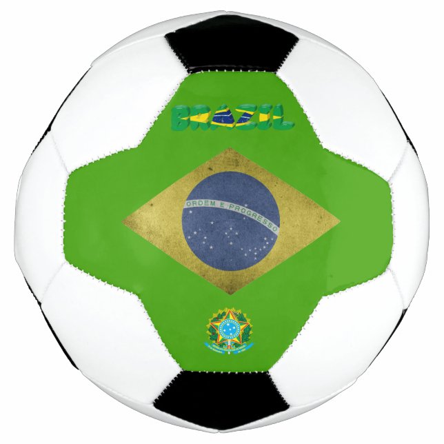 Bola De Futebol bandeira brasileira (Frente)