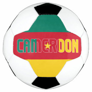 Bola De Futebol Bandeira Camarões Vermelhos Amarelo Verde Tricolo