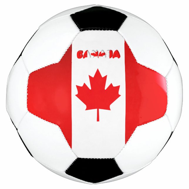 Bola De Futebol bandeira canadense (Frente)