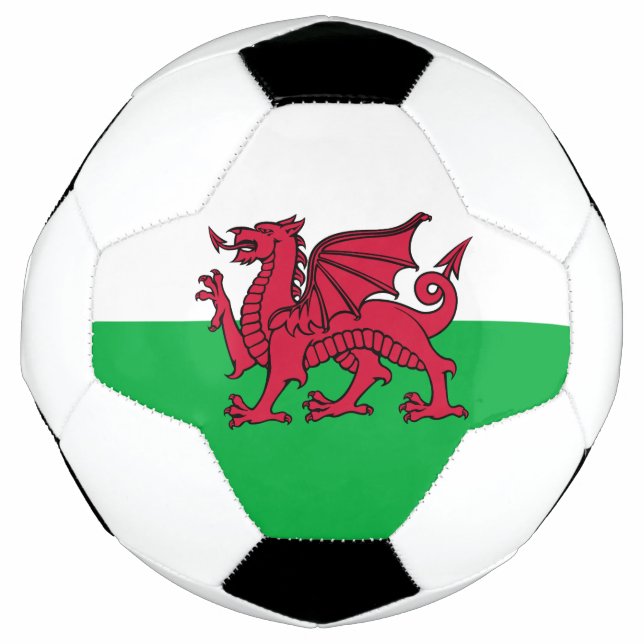 Bola De Futebol Bandeira Celta do Dragão Vermelho do País de Gales (Frente)