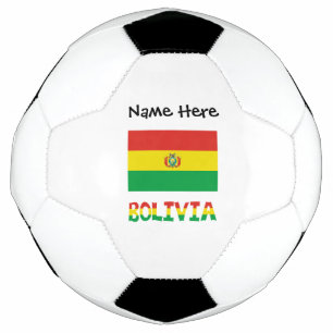 Bola De Futebol Bandeira da Bolívia Texto Personalizado