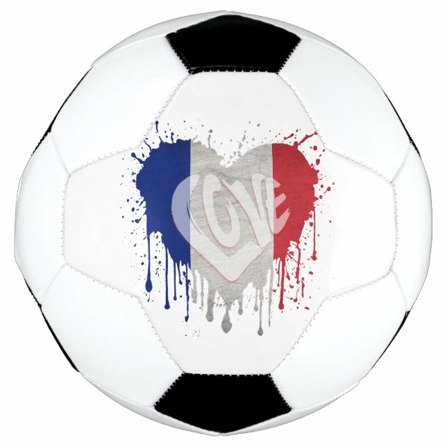 Bola De Futebol Bandeira da França Amor (Frente)