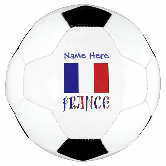 Bola De Futebol Bandeira da França Personalizada  (Frente)
