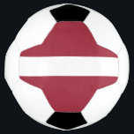 Bola De Futebol Bandeira da Letónia<br><div class="desc">Bandeira Patriótica da Letónia.</div>