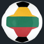 Bola De Futebol Bandeira da Lituânia<br><div class="desc">Bandeira patriótica da Lituânia.</div>