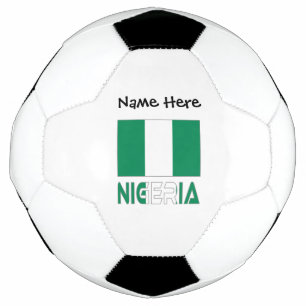 Bola De Futebol Bandeira da Nigéria e da Nigéria com o seu nome Fu