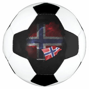Bola De Futebol bandeira da Noruega