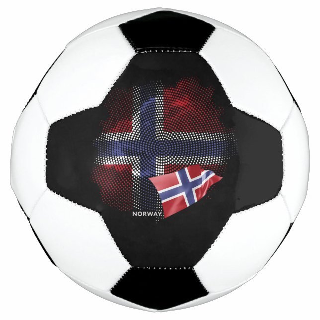 Bola De Futebol bandeira da Noruega (Frente)