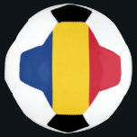 Bola De Futebol Bandeira da Romênia<br><div class="desc">Bandeira patriótica da Romênia.</div>