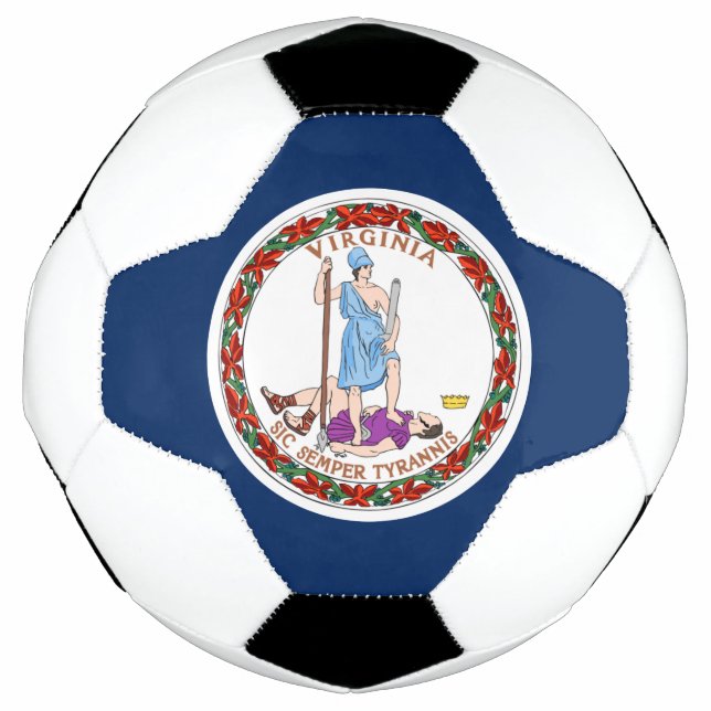 Bola De Futebol bandeira da Virgínia (Frente)